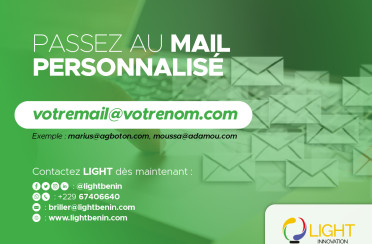 Créez vos adresses emails personnalisées dès maintenant avec Light Innovation.