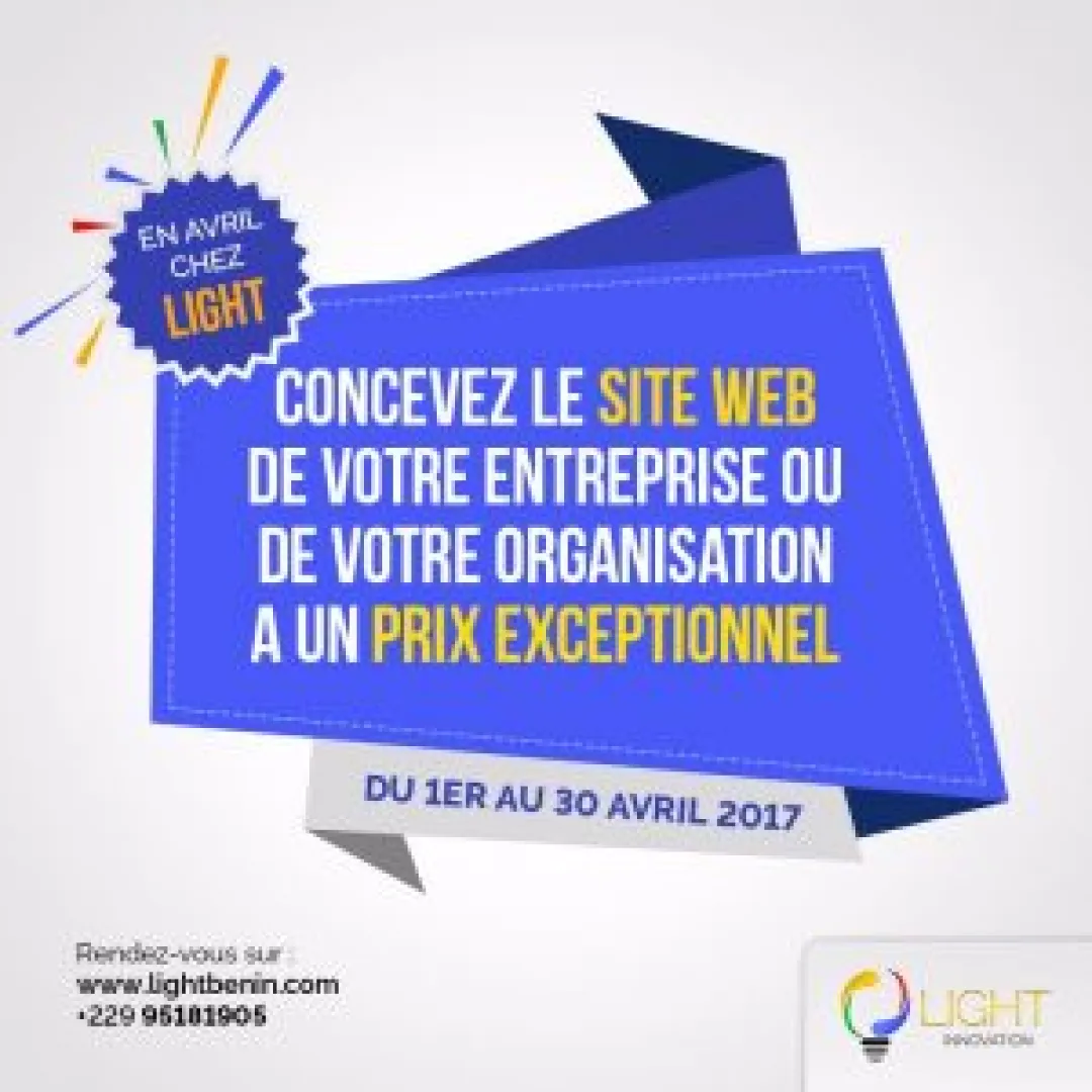 Offre spéciale pour le mois d’Avril