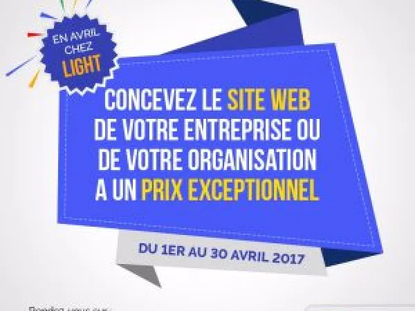 Offre spéciale pour le mois d’Avril