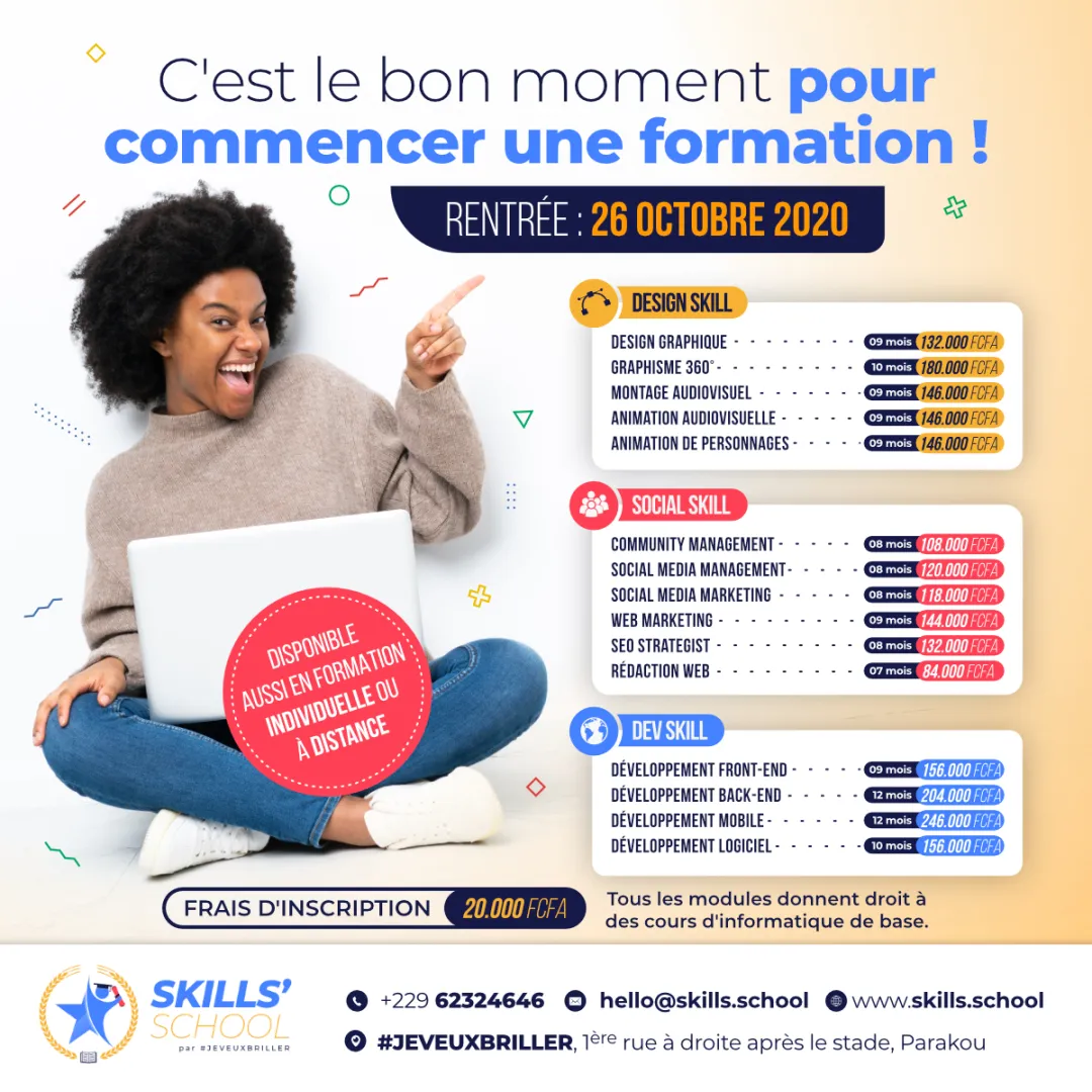 Rentrée au centre de formation Skills’school